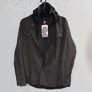 Quiksilver Men’s Hooded Flannel Shirt